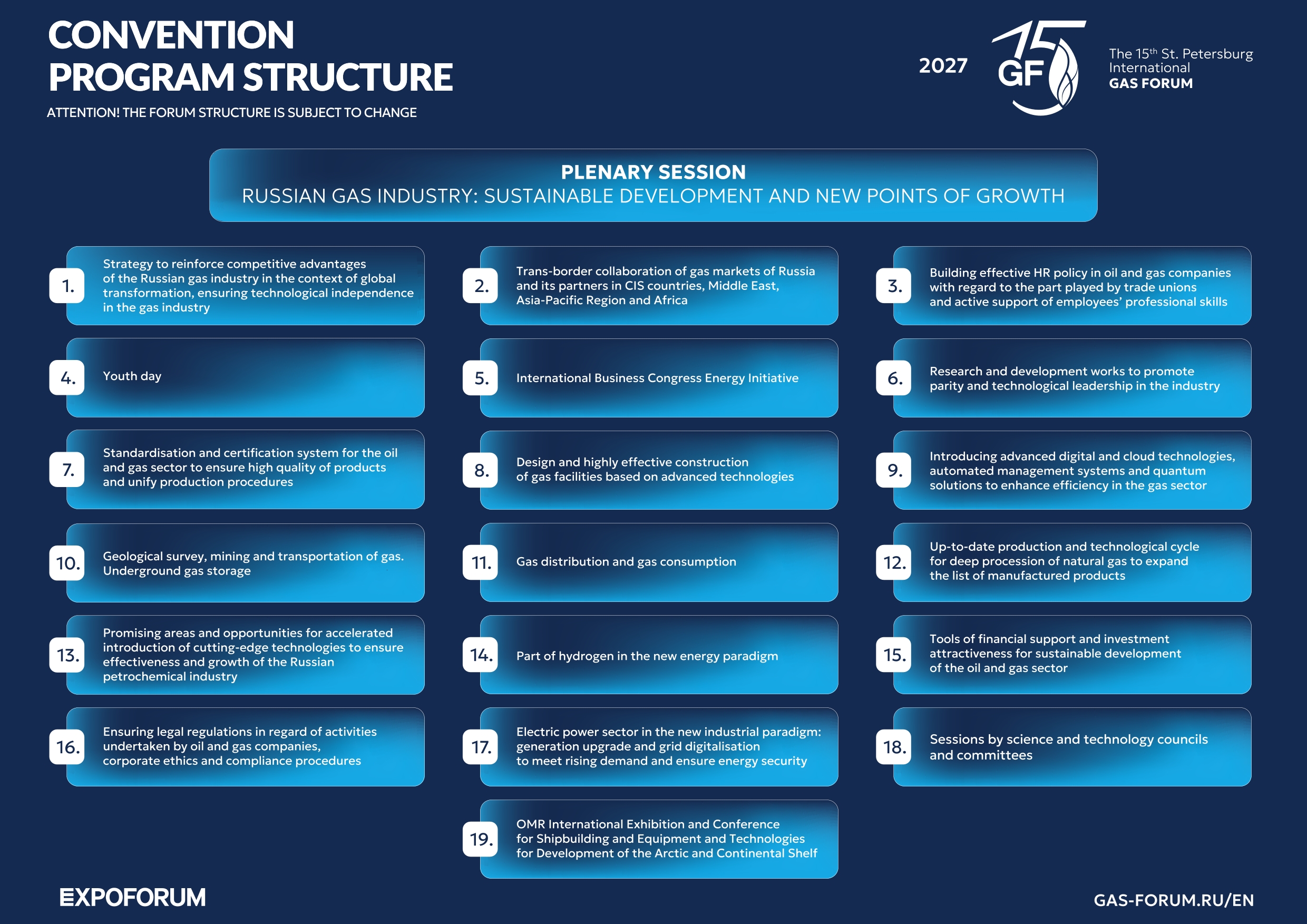 SPIGF 2027 Convention program structure